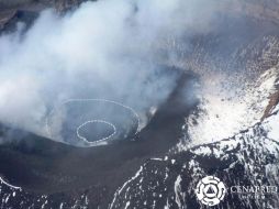 El nuevo domo tiene aproximadamente 70 metros de diámetro. Foto: Cenapred. ESPECIAL /