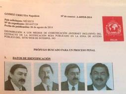 Vista de la ficha roja que emitió la Interpol para capturar a Napoleón Gómez Urrutia. SUN /