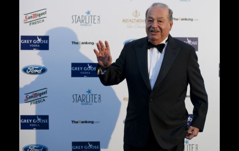 Carlos Slim arriba a la Gala de Caridad Starlite en Marbella. AFP /