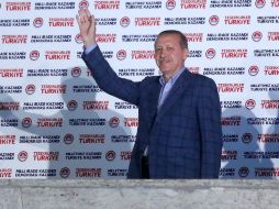 El primer ministro Recep Tayyip Erdogan fue elegido el domingo presidente de Turquía por cinco años. EFE /