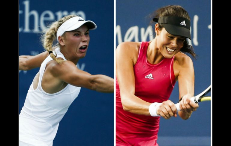 Ambas tenistas seguirán en la WTA esperando la siguiente fecha del torneo. Wozniacki (izq) Ivanovic (Der). EFE /