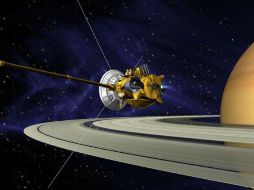 La nave 'Cassini' está en una misión en el planeta Saturno. ESPECIAL /