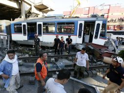 El lugar del accidente es un tramo de una de las principales arterias de Manila, donde el trazado es al aire libre. EFE /