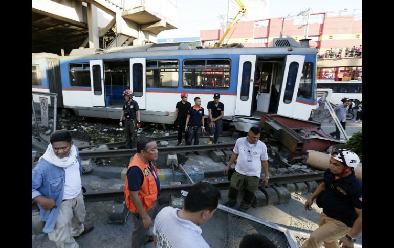 El lugar del accidente es un tramo de una de las principales arterias de Manila, donde el trazado es al aire libre. EFE /