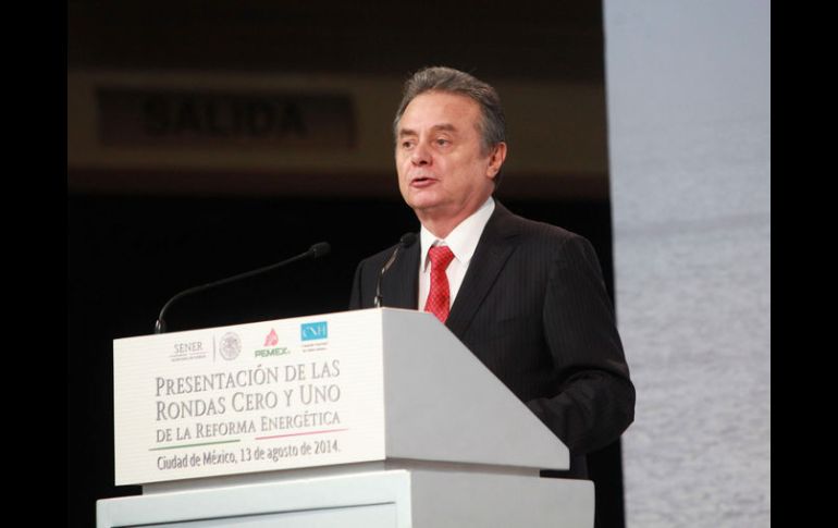 Pedro Joaquín Coldwell, secretario de Energía, presentó las rondas Cero y Uno. EFE /