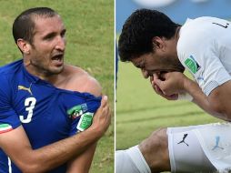 Suárez admitió haber mordido al italiano Giorgio Chiellini, lo que causó su suspensión. AFP /