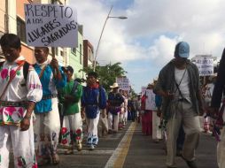 Unos 400 huicholes acamparán fuera de la Sedatu, localizada en Palacio Federal, hasta que se resuelva el conflicto.  /