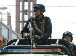 Elementos de la Policía Federal y la Semar patrullan la zona centro de Reynosa. ARCHIVO /