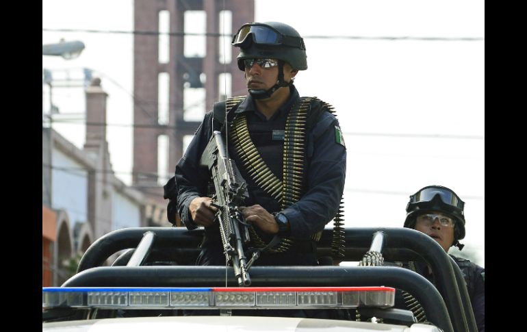 Elementos de la Policía Federal y la Semar patrullan la zona centro de Reynosa. ARCHIVO /