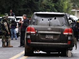 En agosto de 2012, un auto diplomático blindado fue atacado en un poblado en las afueras de la Ciudad de México. ARCHIVO /