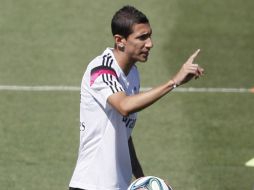 Ángel di María se ha visto relegado en los amistosos, tras las llegadas de refuerzos. EFE /