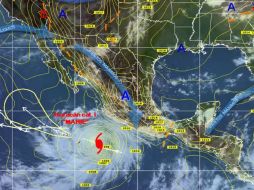 'Marie' se ubicará a 665 kilómetros al sur-suroeste de Cabo Corrientes, Jalisco. TOMADA DE @conagua_clima  /