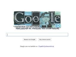 En la página principal de Google se puede ver el 'Doodle' creado en honor a Cortázar. GOOGLE  /