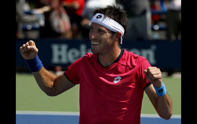 Leonardo Mayer ganó al español Albert Montañés por 6-2, 3-0 y abandono. AP /