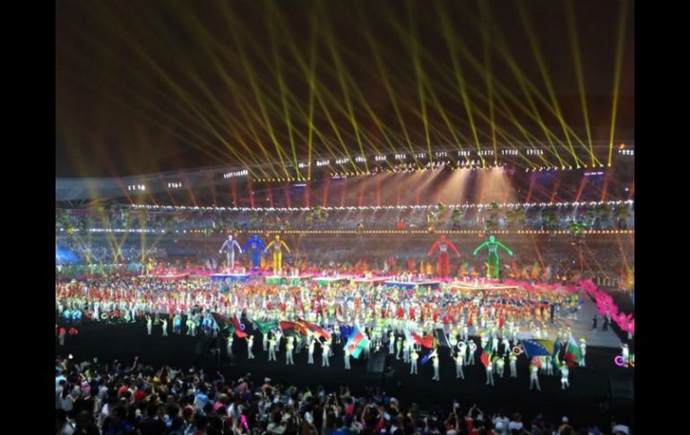 Con música, baile y color se efectuó la ceremonia de clausura. Foto: @nanjing2014yog. ESPECIAL /