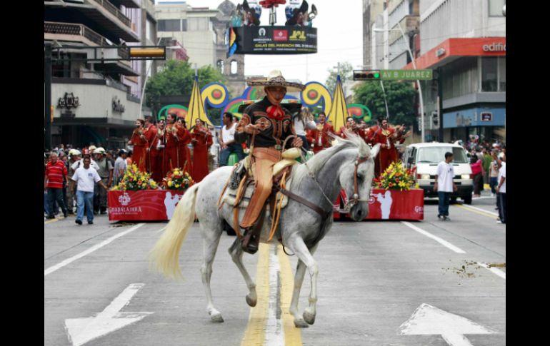 El desfile del Mariachi y la Charrería afectará la circulación de la zona del Centro Histórico de Guadalajara. ARCHIVO /