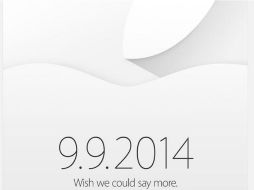 Apple invita a su evento con sólo la fecha 9 de septiembre y el texto: 'Nos encantaría poder decir más'. ESPECIAL /