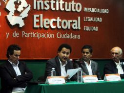 En la imagen (de izquierda a derecha) Diego Petersen, Enrique Toussaint, José Tomás Figueroa y Jaime Preciado.  /