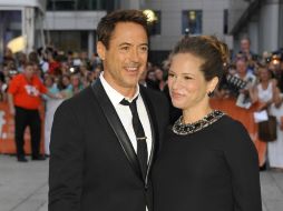 Susan Downey y Robert Downey Jr en la alfombra roja del festival. EFE /