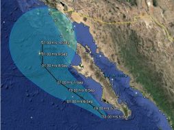 El sistema se localiza a 240 kilómetros al oeste de Cabo San Lucas. TOMADA DE @conagua_clima  /