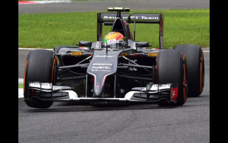 El mexicano Esteban Gutiérrez es eliminado en la Q2 con un tiempo de 1:26.692. AFP /