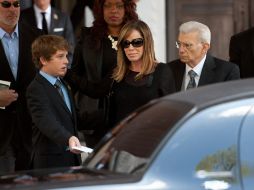 En la imagen, Melissa (hija de Rivers), en la ceremonia para despedir a su madre. AFP /