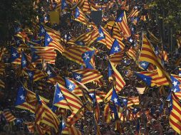 Los manifestantes exigen un referendo sobre la secesión que el gobierno central español considera ilegal. AFP L. Gene  /