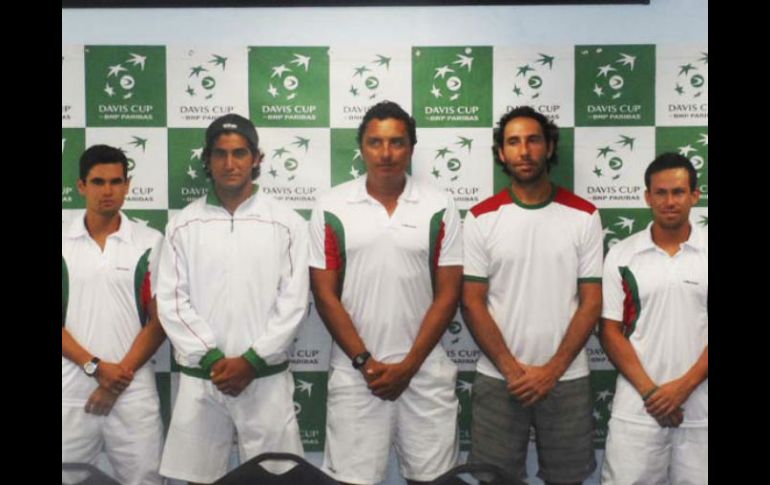 El equipo mexicano que participará en la Copa Davis. ESPECIAL  fmt.org.mx  /