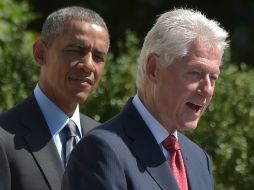 El presidente Barack Obama y el ex presidente Bill Clinton, hoy en la Casa Blanca. AFP M. Ngan  /