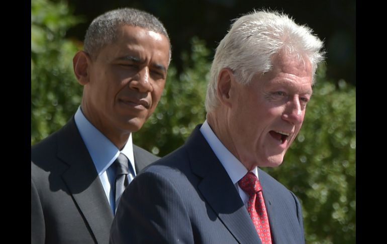 El presidente Barack Obama y el ex presidente Bill Clinton, hoy en la Casa Blanca. AFP M. Ngan  /