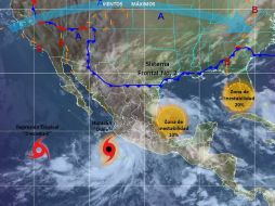 El SMN difunde el mapa de inestabilidad climática en el país. ESPECIAL smn.conagua.gob.mx  /