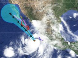 La parte exterior de 'Odile' podría cubrir la península de Baja California la noche del domingo. TWITTER  @conagua_clima  /