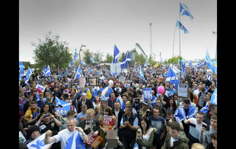 Si Escocia vota a favor de la independencia, se separaría de Gran Bretaña en 18 meses. AFP  A. Buchanan  /