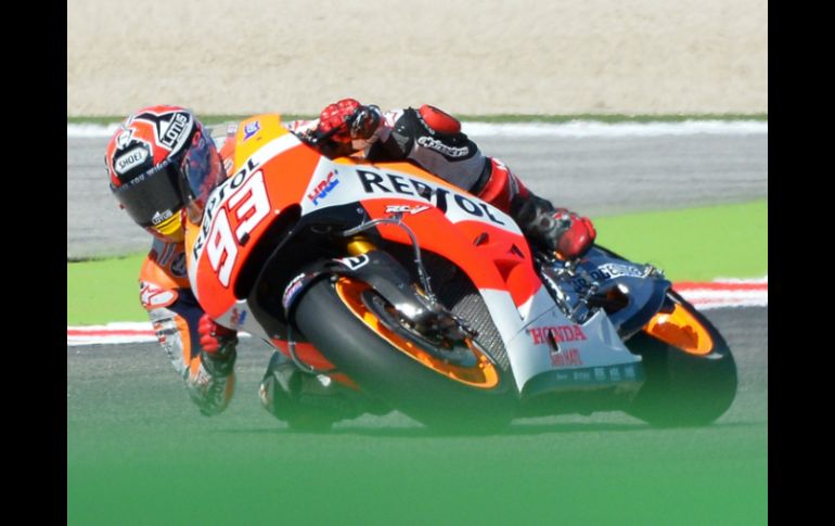 Márquez saca 74 puntos de ventaja a Pedrosa y 75 a Rossi. AFP V. Pinto  /