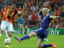 El Galatasaray se enfrentó a un Anderlecht muy sólido que sólo cedió dos puntos en el tiempo añadido. AFP  O. Kose.  /