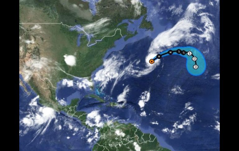 'Edouard' prosigue en su rumbo noreste con velocidad de traslación de 31 kilómetros por hora. ESPECIAL nhc.noaa.gov  /