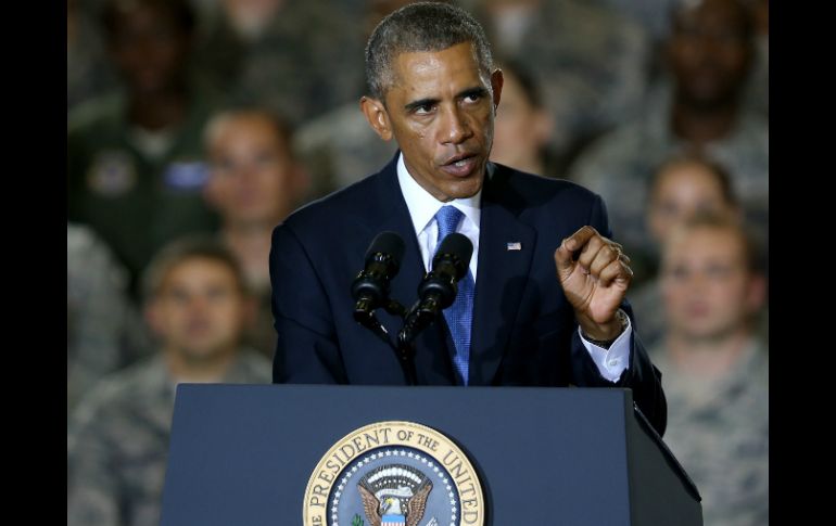 Barack Obama asegura que el EI no supone un riesgo inminente para EU pero sí un factor de inestabilidad. AFP  J. Raedle  /