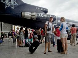 Hasta hoy han sido transportados más de 22 mil turistas a través del puente aéreo que opera el Gobierno federal. SUN R. Romero  /