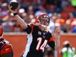 Andy Dalton atrapó un pase de touchdown, algo inédito por parte de un quarterback de los Bengalíes. AFP  A. Lyons  /