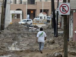 Aspecto de una de las calles en Los Cabos tras el paso de 'Odile'. AFP  A. Estrella  /