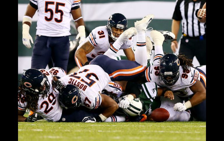 Aplastados. Los Osos de Chicago venció a domicilio a los Jets de Nueva York. AFP /