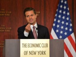 Peña Nieto se reunió con 'The Economic Club of New York', en el marco de su asistencia a la 69 Asamblea General de la ONU. NTX /