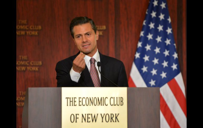 Peña Nieto se reunió con 'The Economic Club of New York', en el marco de su asistencia a la 69 Asamblea General de la ONU. NTX /