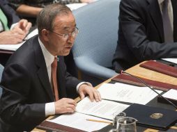 Ban Ki-moon participa en la sesión del Consejo de Seguridad de la ONU. AFP / S. Loeb