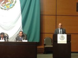 Jesús Murillo Karam habla ante comisiones de Justicia, Seguridad Pública y Oceanografía. TWITTER / @EnriqueDogerPue