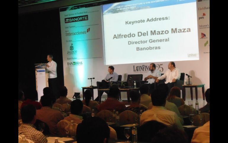 Alfredo del Mazo Maza, en la Séptima cumbre de Infraestructura y Finanzas Subnacionales de México. EL INFORMADOR / M. Infante