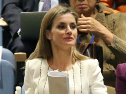 La reina Letizia, durante la intervención del rey Felipe VI ante la Asamblea General de la ONU. EFE / ARCHIVO