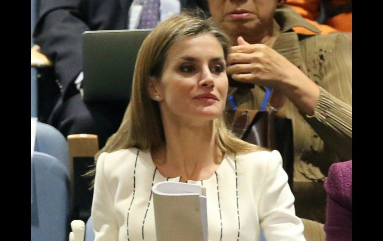 La reina Letizia, durante la intervención del rey Felipe VI ante la Asamblea General de la ONU. EFE / ARCHIVO