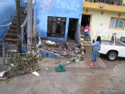 Daños en un inmueble en las calles Hacienda de Cedros y Hacienda Ixcuintla. EL INFORMADOR /