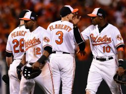 Los Orioles de Baltimore ganan en el duelo inicial de la serie de primera ronda en los playoffs de la LA. AFP / P. Smith.